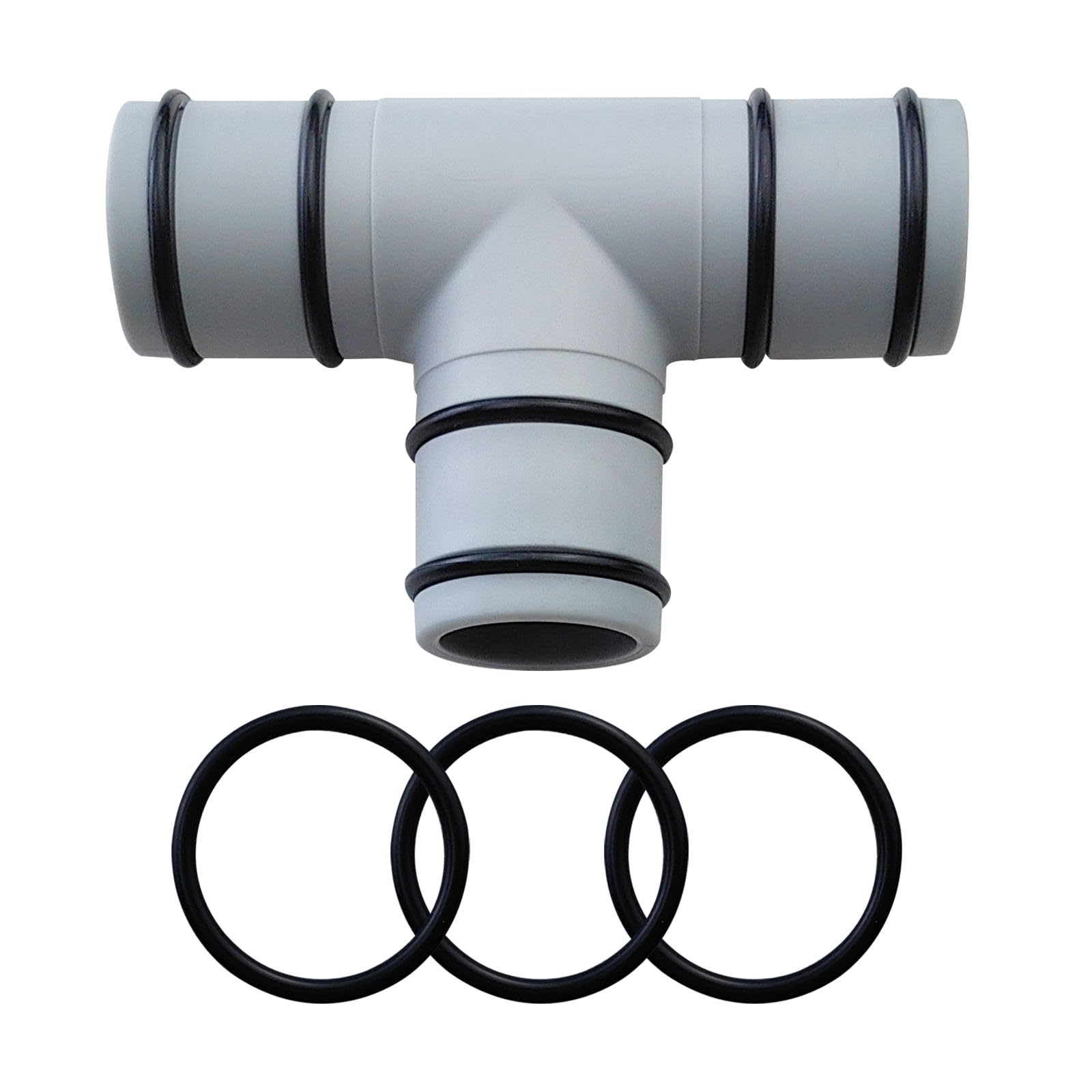 Connecteur de tuyau de piscine, joint en T de 3,2 cm, adaptateur de tuyau de piscine pour pompe de filtre de piscine, pompes de piscine gonflables, gris