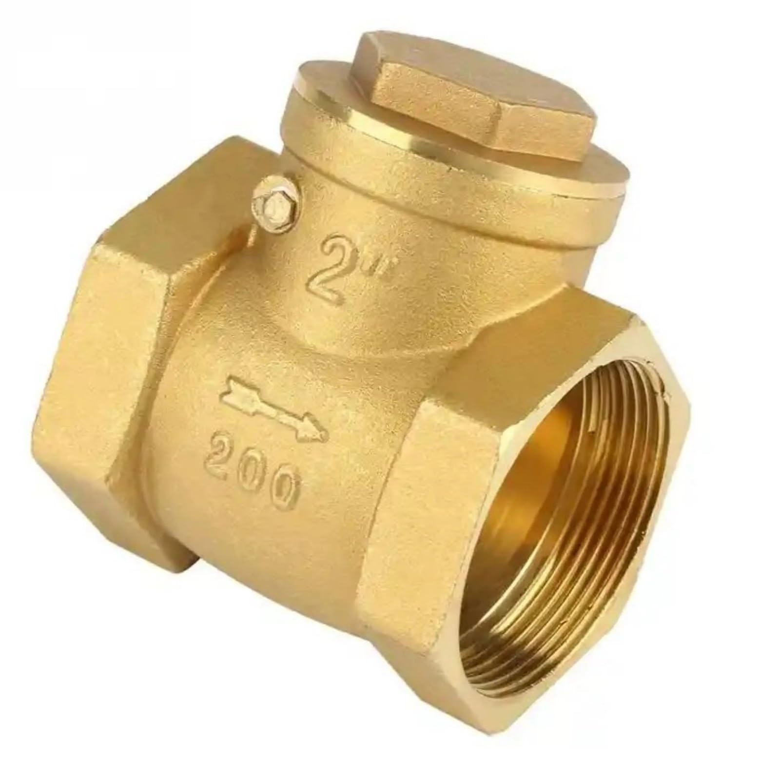 Válvula de retención oscilante de latón de 2-1/2 pulgadas - Válvula antirretorno de rosca hembra for aplicaciones de agua, petróleo y