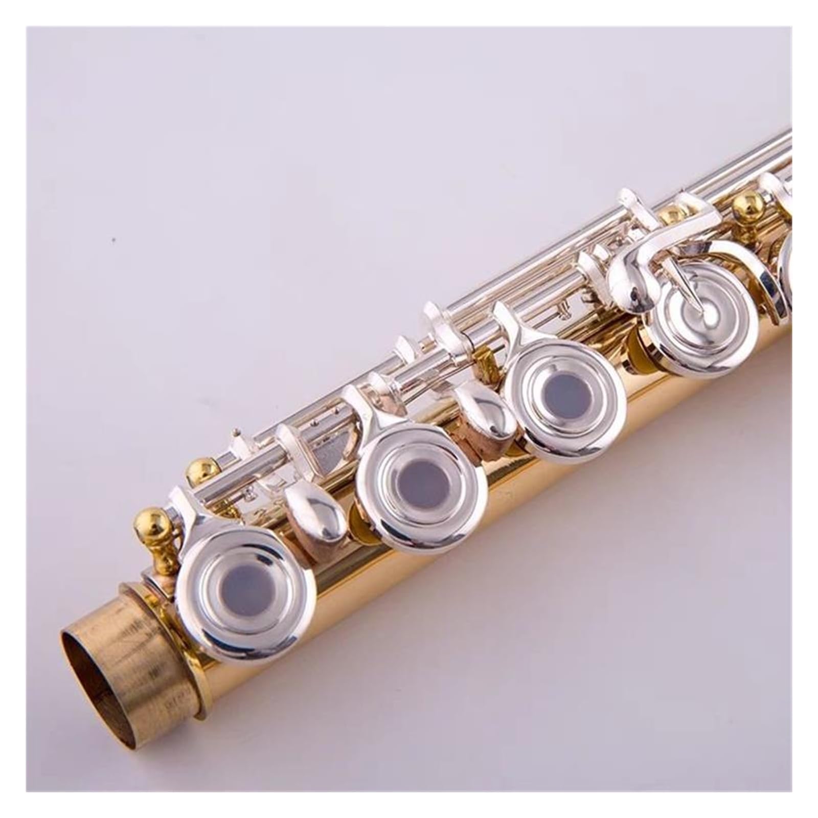 Flauta adultos Flauta Dorada 17 Flauta Chapada En Oro De Doble Propósito Abierta Y Cerrada Instrumento Musical Para Tocar