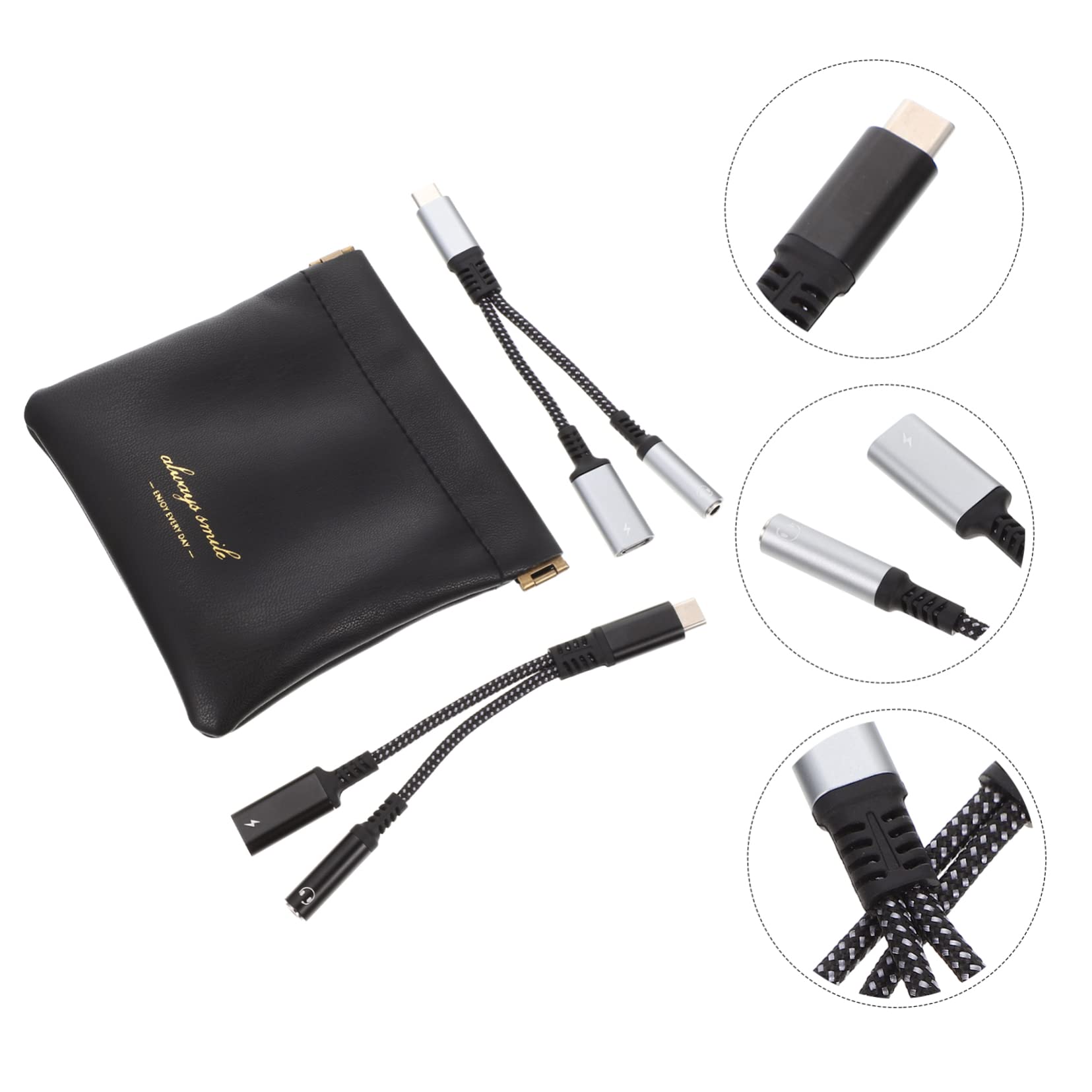 Adattatore Jack Per Cuffie Usb C 3,5 Mm Adattatore Audio Aux Da Tipo C Realizzato in Nylon E Lega Di Alluminio