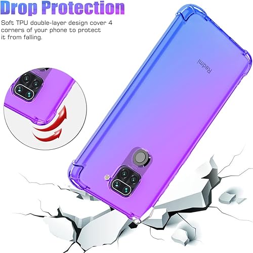 Miniatura 7 de Funda para Redmi Note 9Redmi 10X 4G M2003J15SC Linda Caso Niñas Mujeres, Gradient Slim Anti Scratch Soft TPU Funda protectora a prueba de golpes