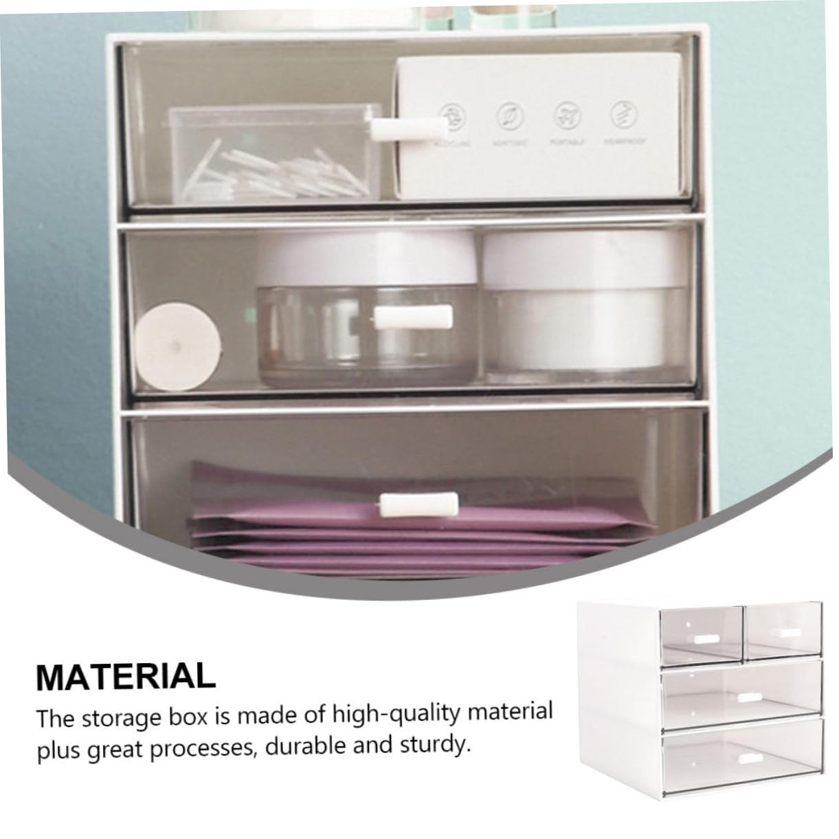 Multi Schicht Schubladenbox für Kleinigkeiten Transparentes Aufbewahrungsbehälter für Desktop Organizer für Schmuck und Bürobedarf