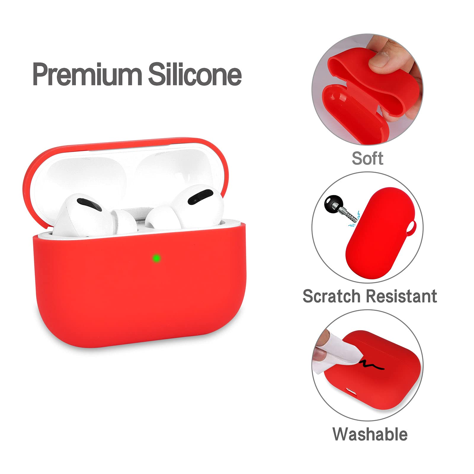 Coque Étui Protecteur Compatible Avec AirPods Pro, Housse De