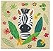 Produktbild 20 Servietten Lustiges Zebra an Blätter | Tiere | Kinder | Dschungel | Sommer 33x33cm