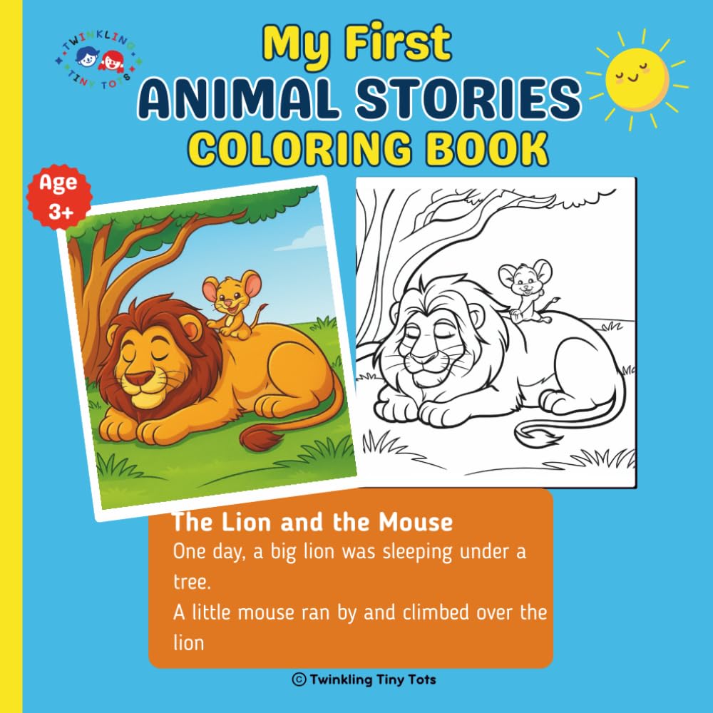 My First Animal Stories Coloring Book: Learn and Color Animal Stories for Kids Ages 3+ (Smart Start Activity Books)