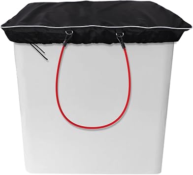 Lyreh Bucket Truck Cover, 34.65x28.35x5.12in Heavy Duty Waterproof Protective Cover Accessories with Elastic Cord & Rope Buckle for 1 Man Bucket Protector Part Waterproof and Tear Resistant Black