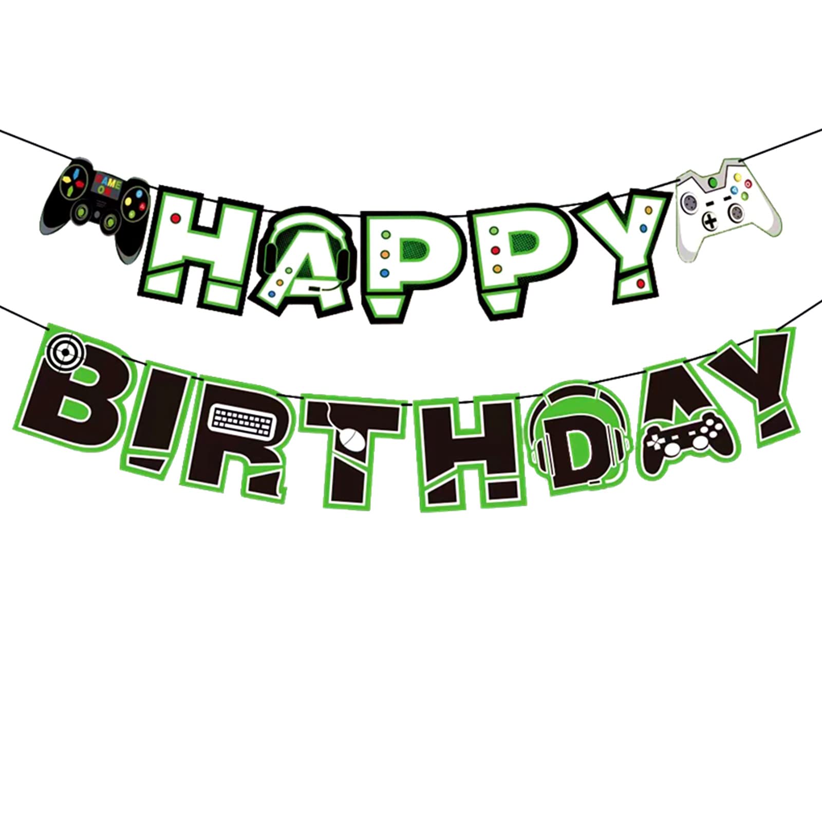 Buy Game Birthday Banner Video Game Happy Birthday Bunting Garland Game