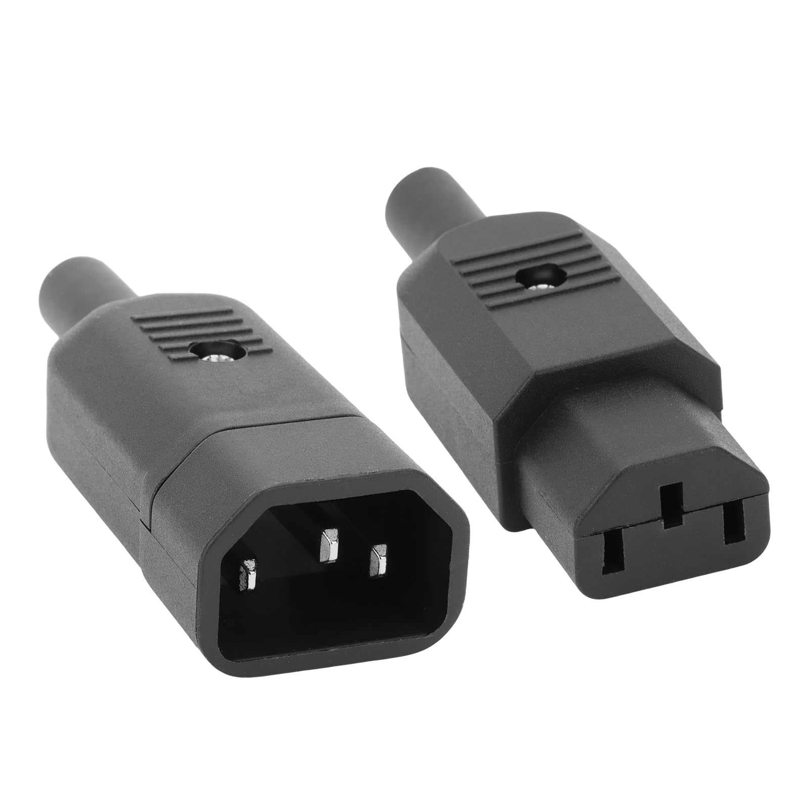 BAOMAIN Wechselstrom-Steckverbinder, 5 Sätze, C13-Buchse & C14-Stecker, UL-anerkannt, TUV-Zertifiziert, 15 A 250 V, LZ-14-T2B + LZ-14-T1B (5 SÄTZE)