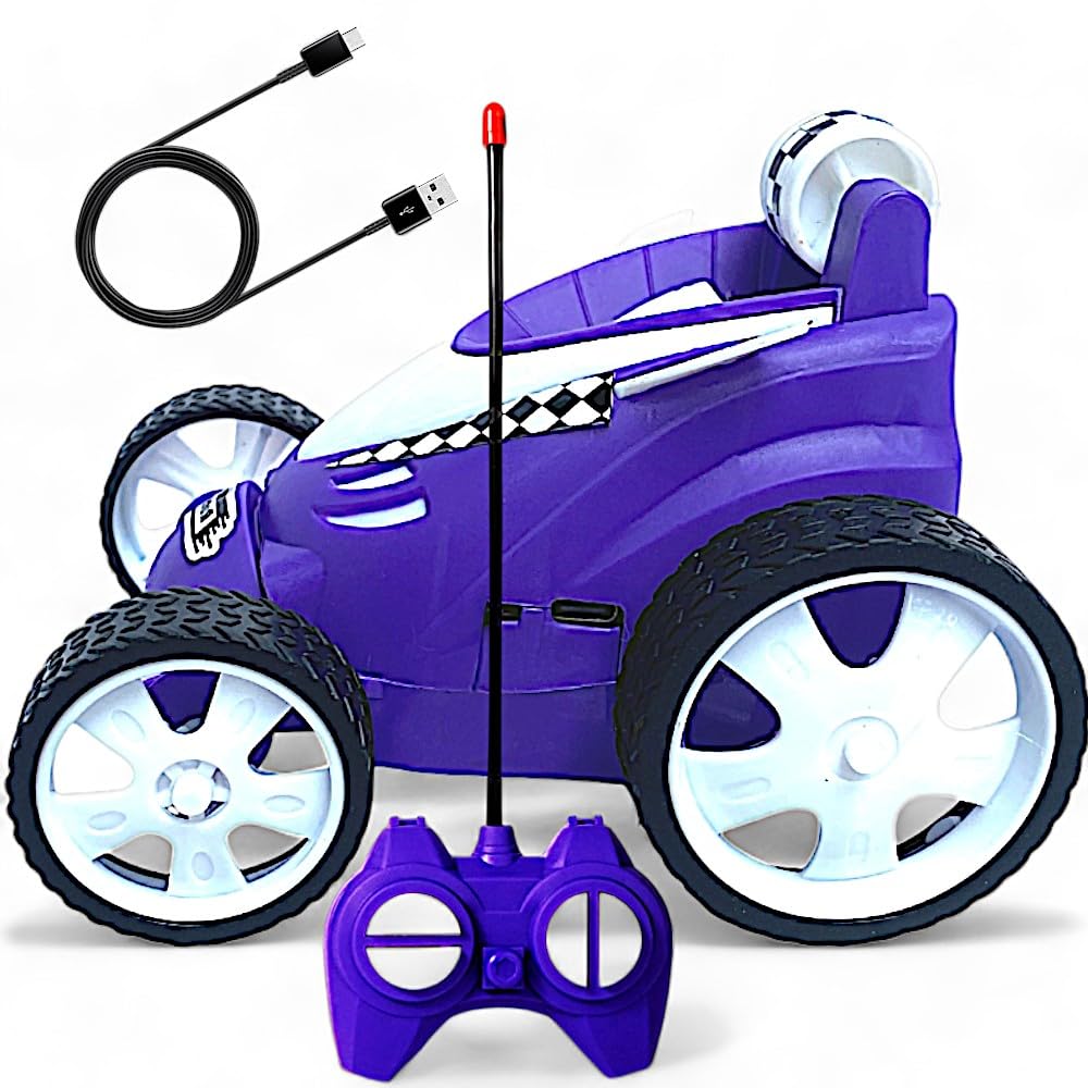 Best Buys Small Stunt Car Remote Control Racing Cars for Kids RC Toy Cars with C Type USB Charging Cable Purple (B0D8TLC7Q6) Amazon Price History, Amazon Price Tracker