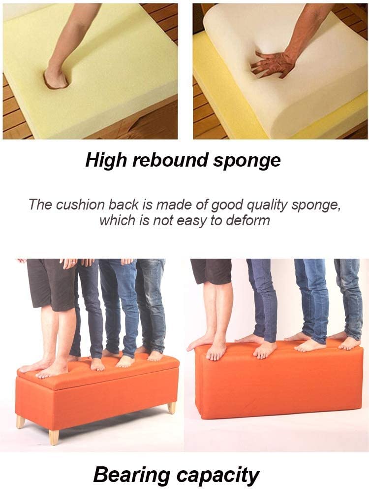 Tabourets de rangement bleu coffre à chaussures en bois
