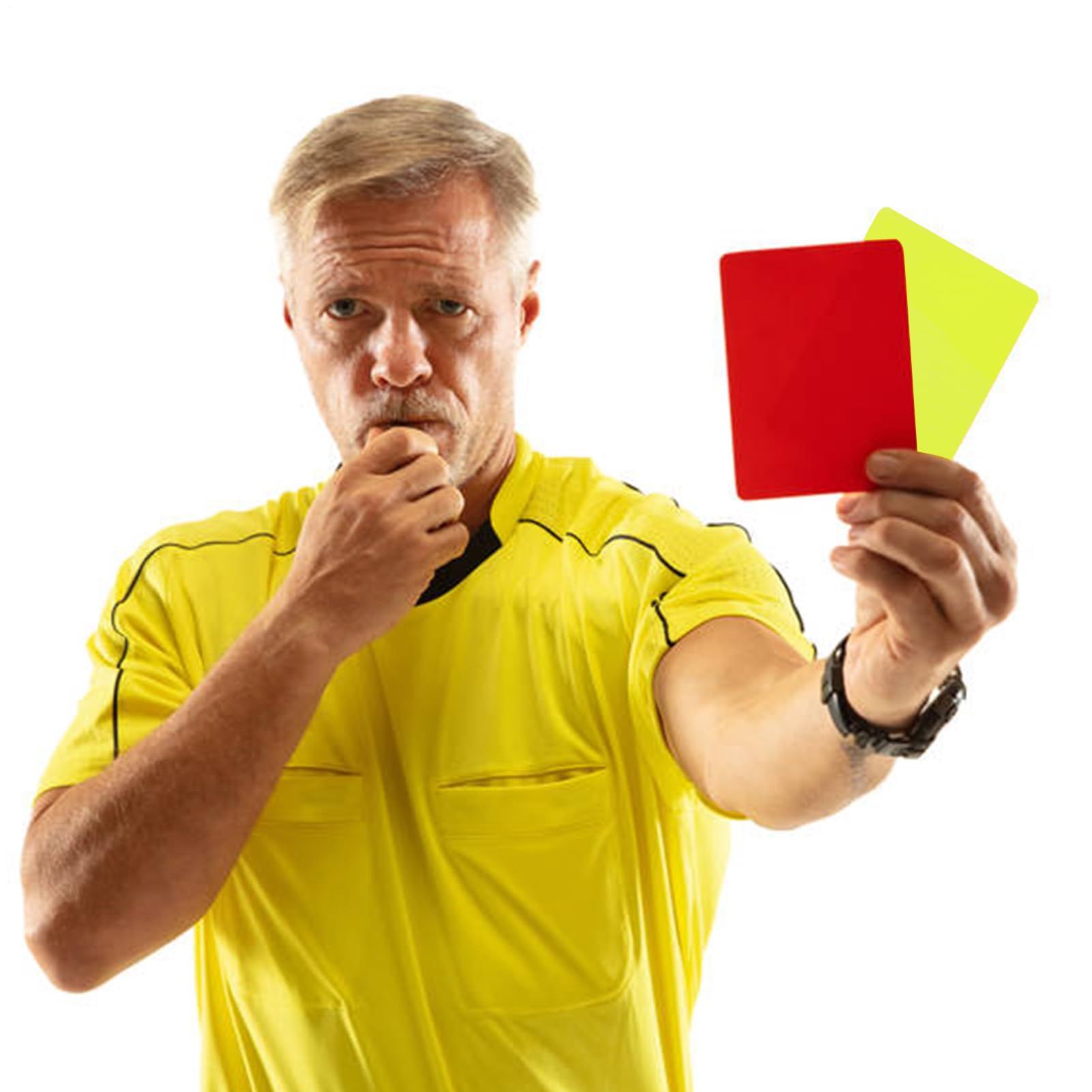 Fußball-Weckkarte, 2pcs leichte Schiedsrichter Penalty Cards Kit - Multifunktionales Sport Schiedsrichter Card Set Professional Fußball Disziplin in Sportveranstaltungen Schiedsrichter Supplies für
