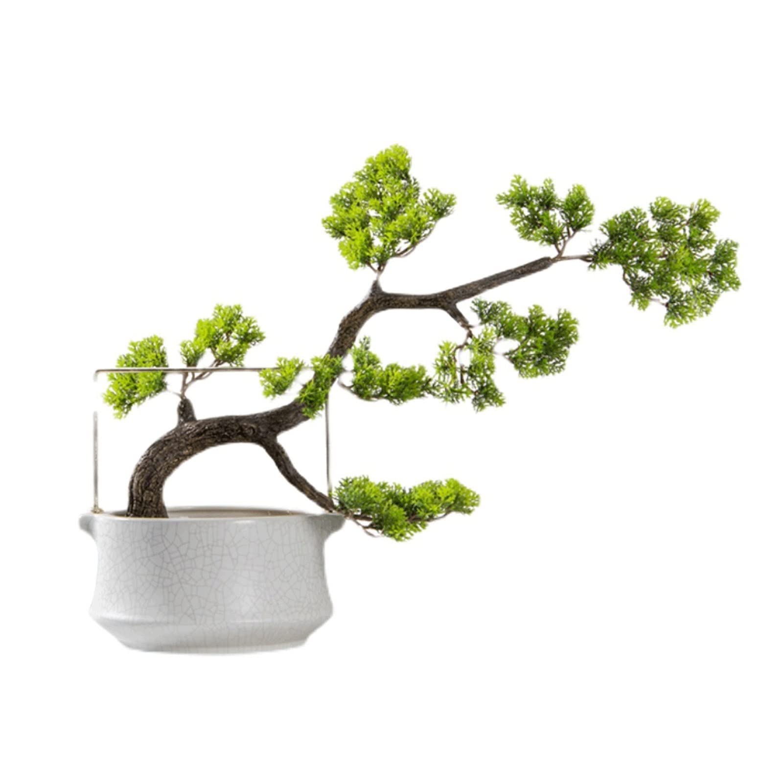 AYCDL Artificial Tree Artificial Bonsai Tree Plant Potted Ornaments Green Plant Potted Decoration Artificial Indoor Plants Desktop Display Fake Tree,A