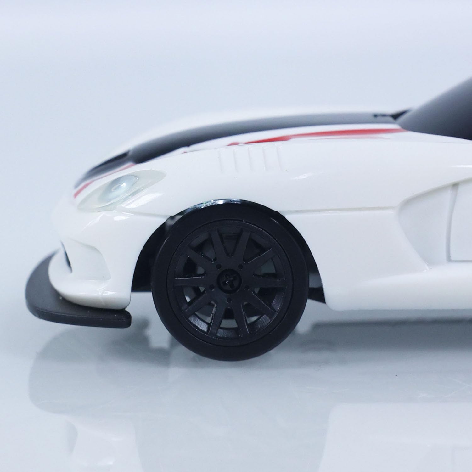 1:43 Remote Control Drift Car LED Effects RC Racing Vehicles AWD Battery Charger Mini Model Toy for Enthusiasts and New Players, Hobby Grade Model for Ages 14+(White)