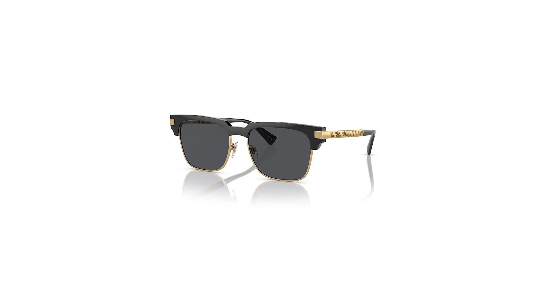Versace VE4447 GB1/87 Sunglasses Black/Dark Grey Square
