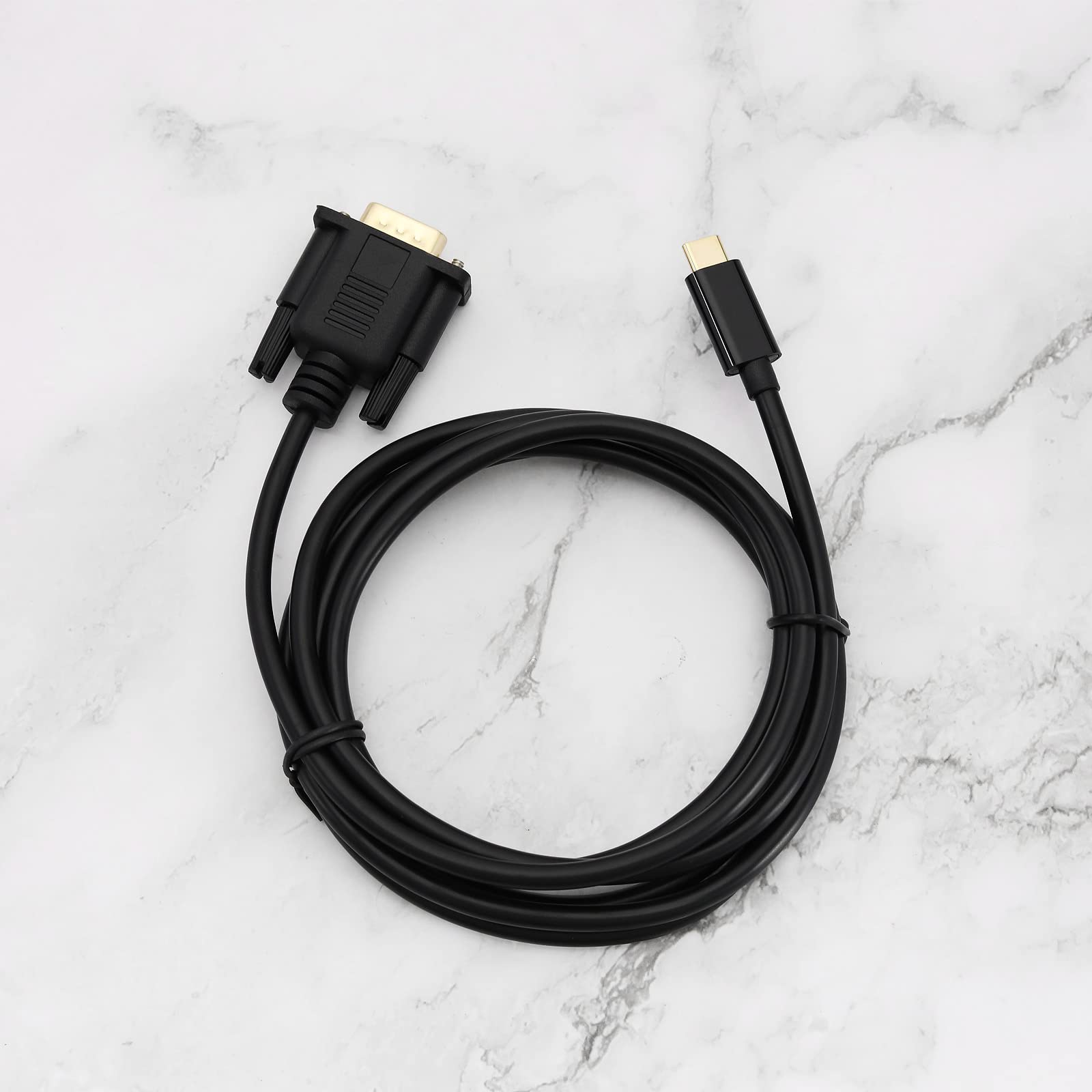 Cavo da USB-C a VGA USB di tipo C a VGA, cavo di prolunga da 1080P per computer, desktop, laptop, monitor, TV, apparecchiature ad alta risoluzione, 6 piedi