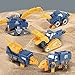 Construction Trucks Toy Dinosaur Vehicles Magnetic Set, 5-in-1 Educational STEM Building Car Kit, Transform to Big Robot, Holiday Present Birthday Gift for Toddler Kid 3 4 5 6 7 Year Old Boys Girls