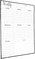 Vista 8 de Hyuduo Magnet Planner, Weekly Dry Erase Board for Fridge with Powerful Magnet, Erasable Reusable Vertical Layout PET Material, for Family Meal