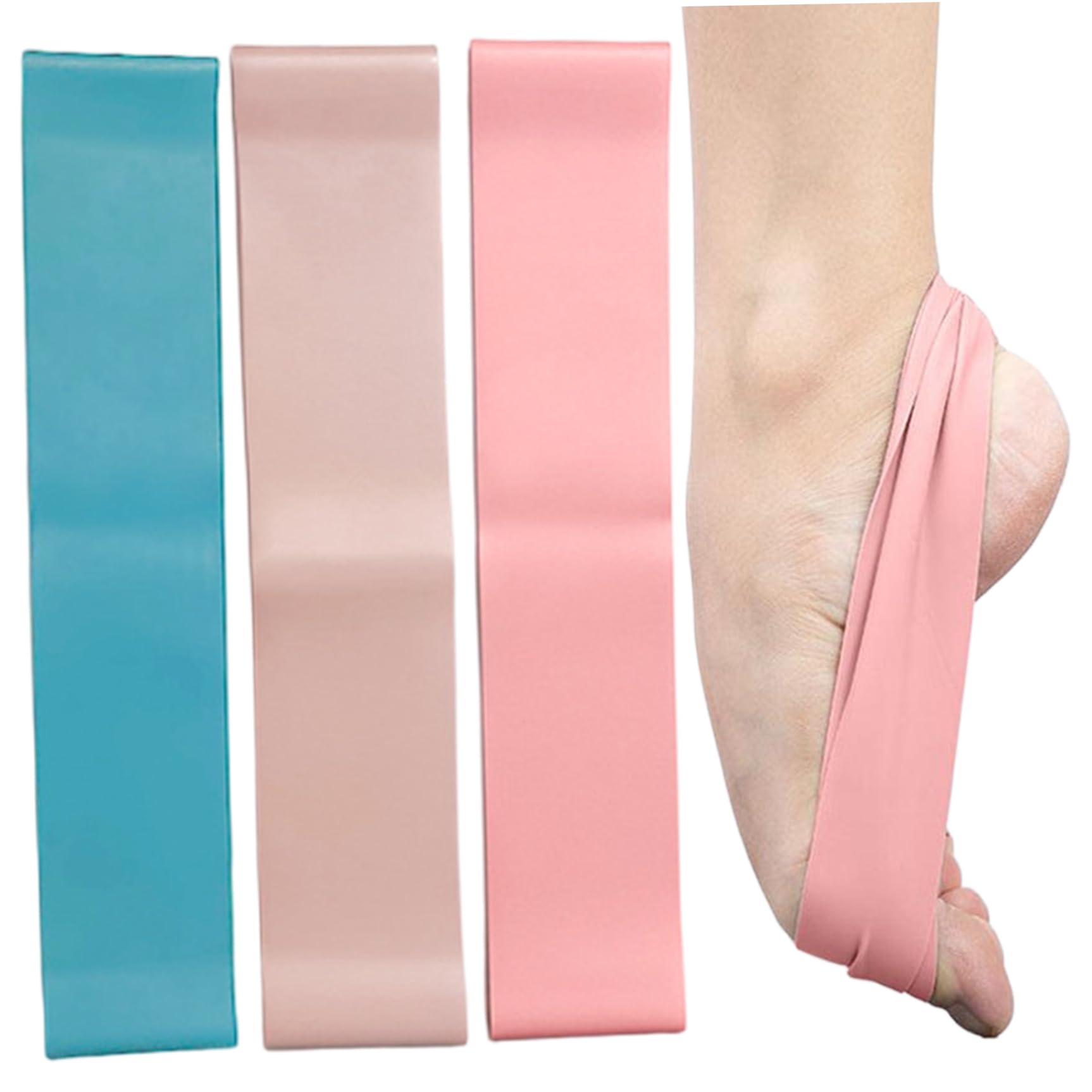 Attrezzatura per stretching da balletto, barella per piedi da balletto 3 pezzi 10 lb/20 lb/30 20x2 barella per piede in lattice naturale 3 colori accessori di ricambio portatili per professionisti