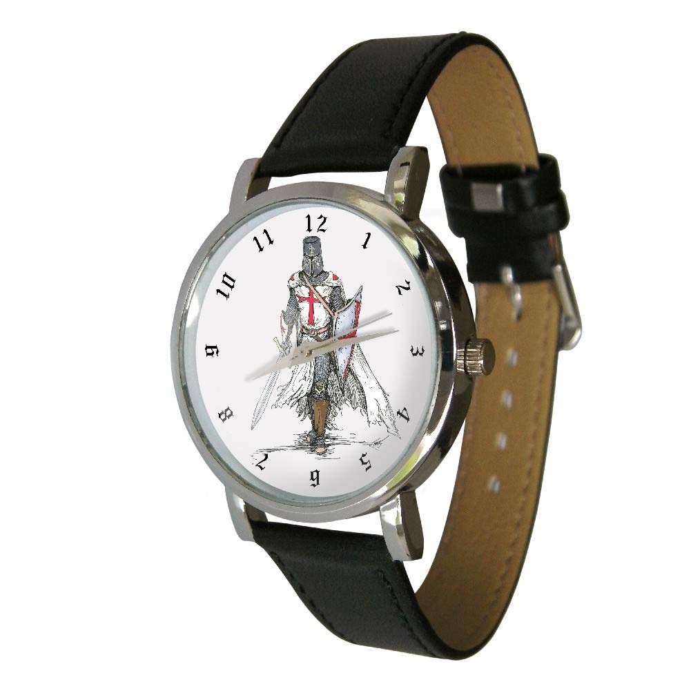 Knights Templar Wristwatch - Order of the Temple - Masonic. Genuine Leather Strap