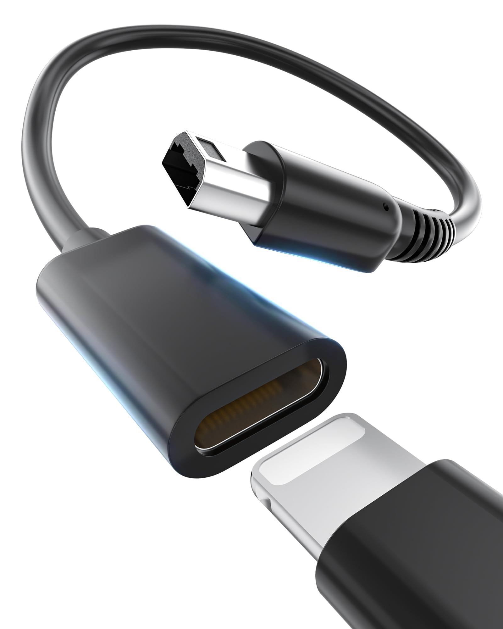 Charging Adapter for Nintendo 3DS / 2DS / DSi – Compatible with Lightning Cable – 10cm Short Cable – Power Only (1)