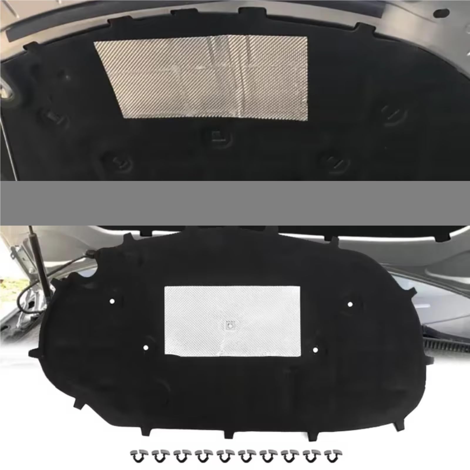 Dämmung Haube Motorhaube Sound Pad Auto Feuerfeste Wärmedämmung Abdeckung Liner Innen Teile Zubehör Kompatibel Mit Vw Für Golf 6(Black)