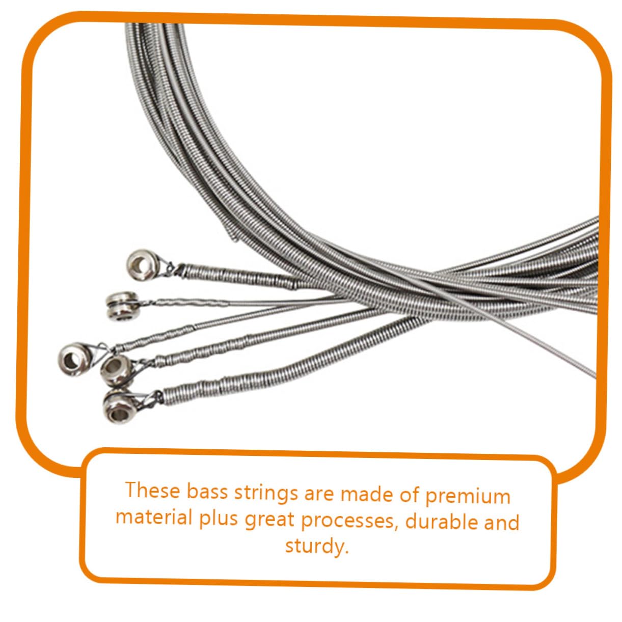 Abaodam Bass Strings for 5-string Electric Bass Guitar Bright Sound and Nickel Alloy Winding