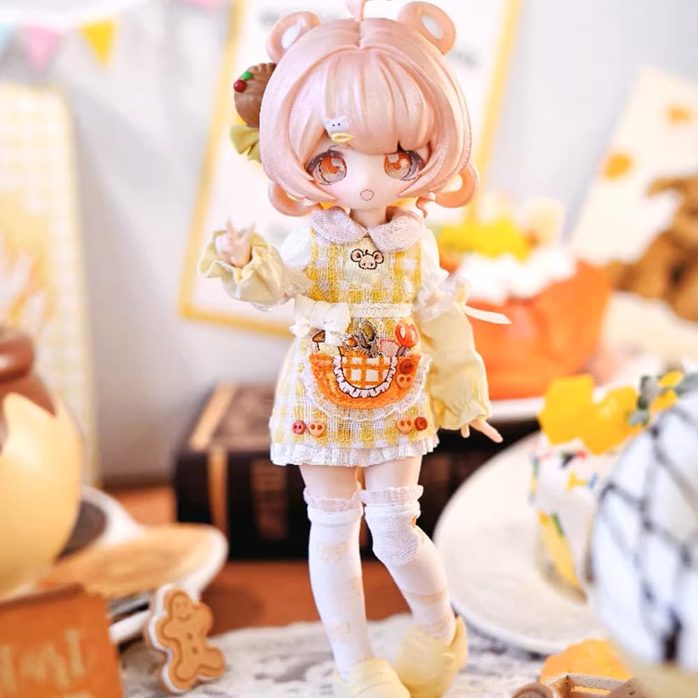 niannyyhouse BJD Blind Box Figur, Ball Jointed Doll with Clothes, Island Adventure Series, 1:12 Scale, Articulated Collectible Dress-up Action Figure (4PCs)