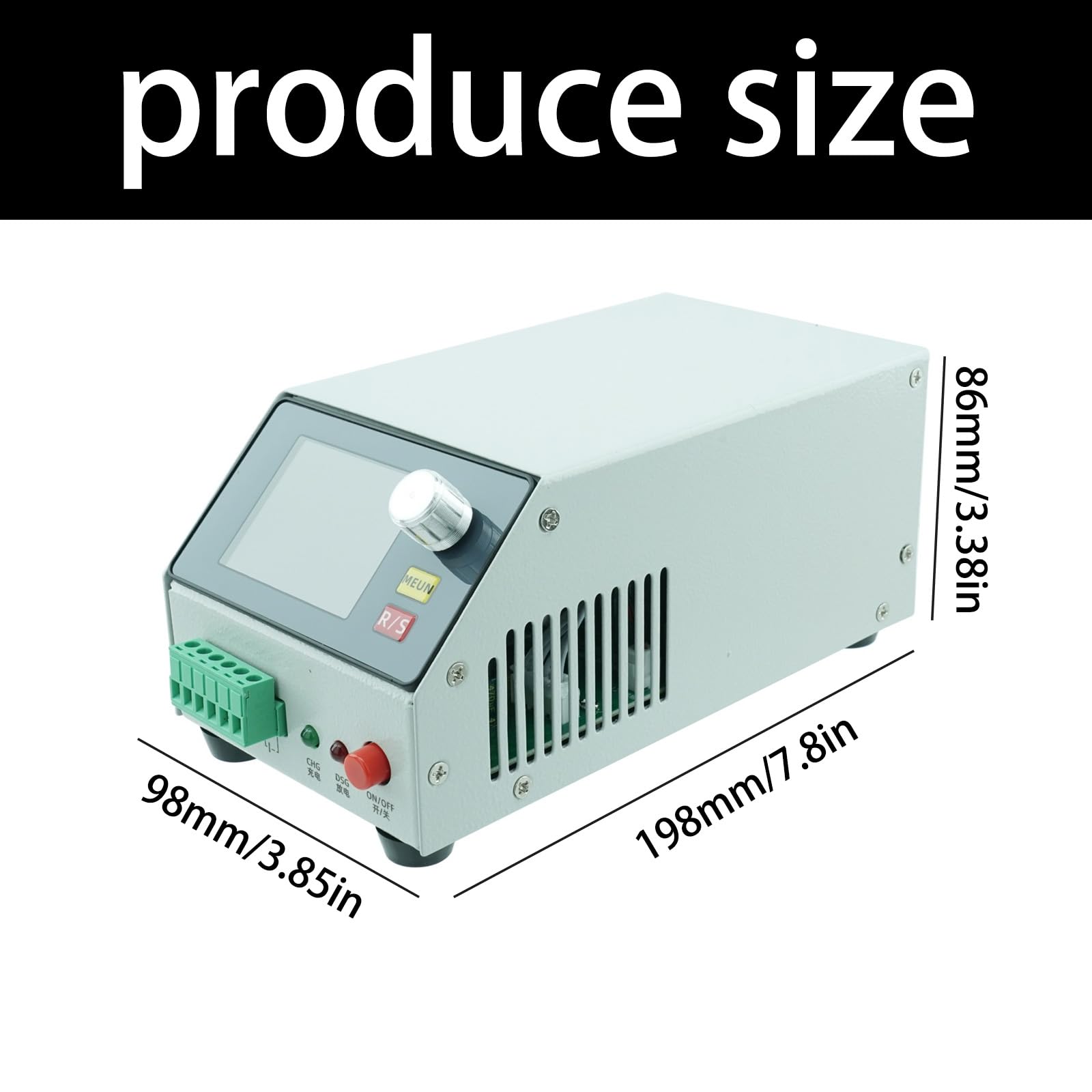 Comprobador de batería de 22 V con carga electrónica integrada, medidor de capacidad de carga/descarga, cargador de batería multifunción y descargador
