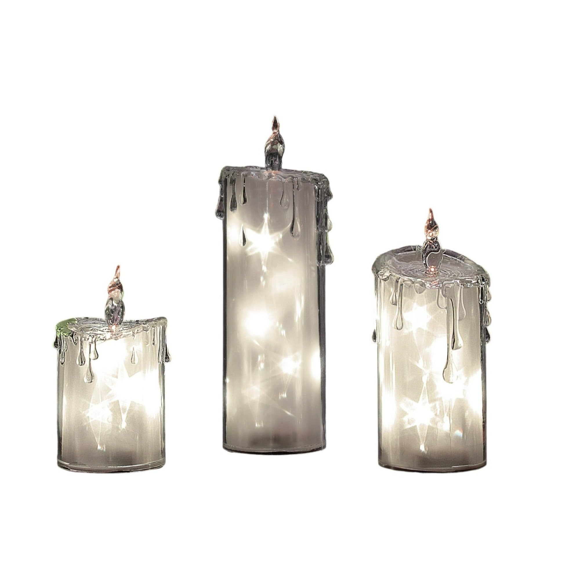 Amazon.com: Icy Giftware LED Lighted Frosted Star Candles