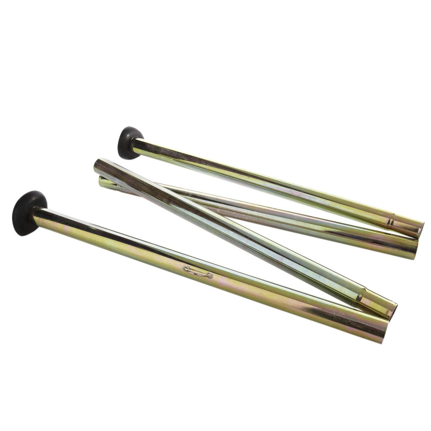 Bell Tent Boutique Emperor Tent Centre Pole - 2 x 3m Spring Loaded 32mm Zinc Plated Metal Poles with Spike & Crossbar