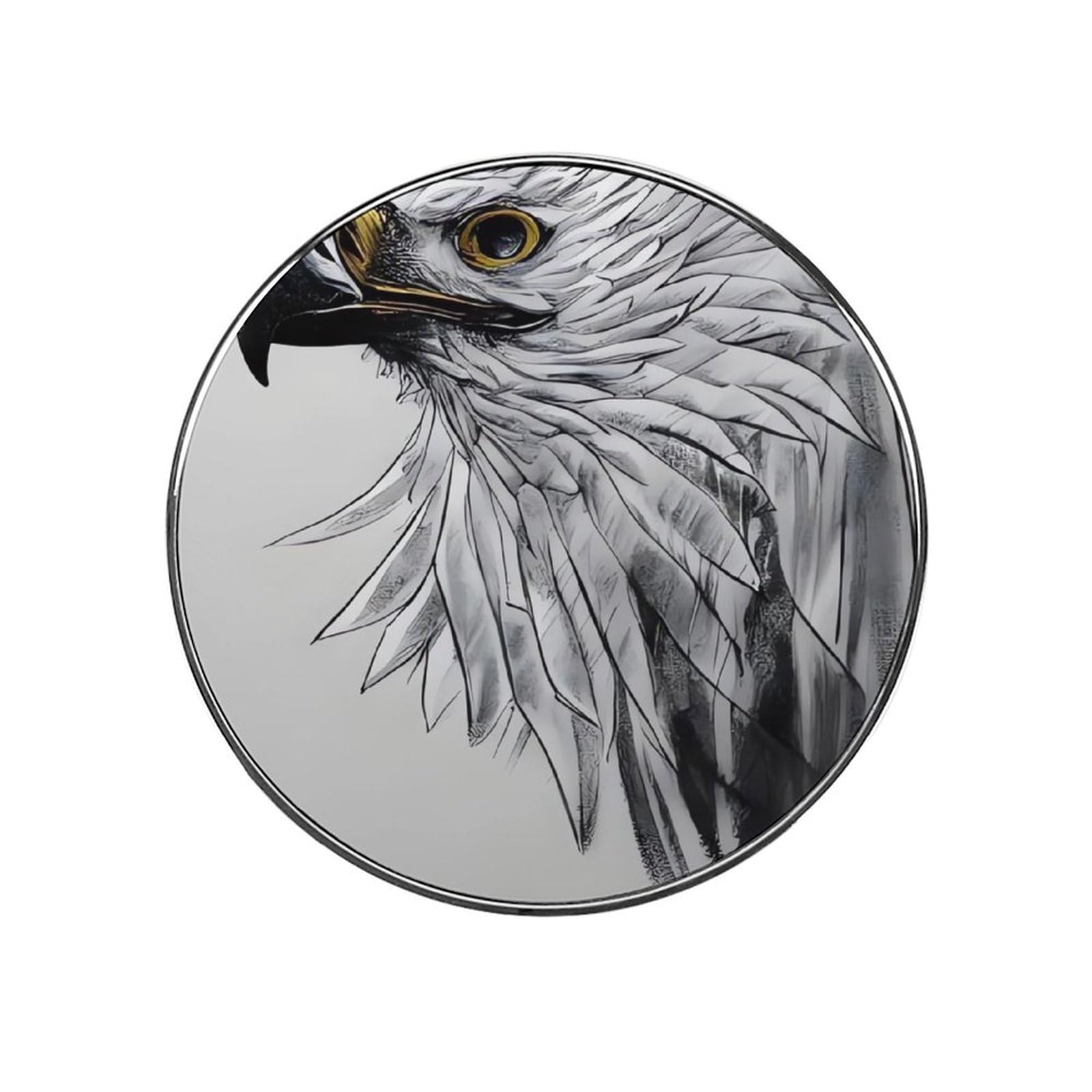 Adfgyerh Style Sketching An Eagle Refrigerator Magnets Circular Design，Stickers Home Decorations，Fridge Magnets For Fridge Plant Lovers Kitchen Office Locker Whiteboard Car Garage Decor.