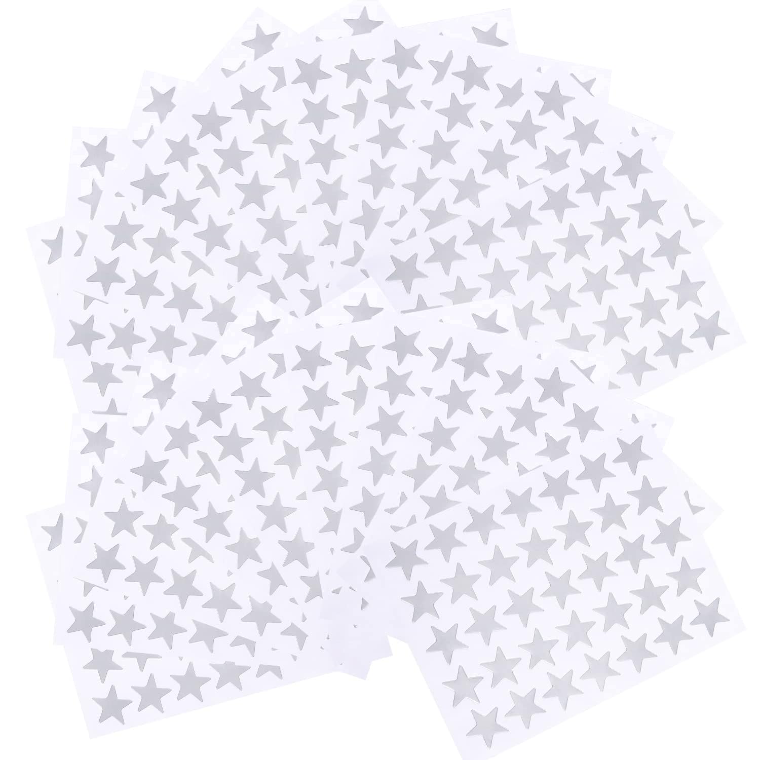 Asian108Markets Silver Star Stickers - 10 Sheets, 1400 Self-Adhesive Metallic Foil Reward Stickers For Kids & Teachers - View #9