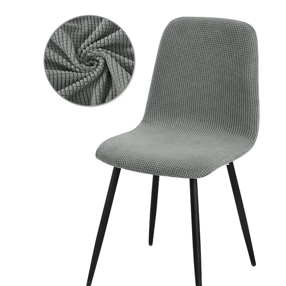 GUOZIF 2/4/6 Velvet Short Back Chair Cover Stretch Slipcovers Elastic Seat Chair Covers Dining Room Bar Office Party Banquate