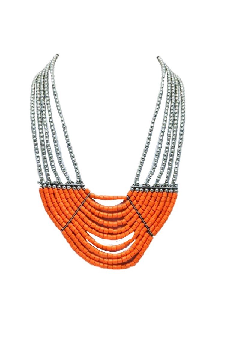 Studiob40 Orange Alloy Necklace for Women (B019Z9D4KY) Amazon Price History, Amazon Price Tracker