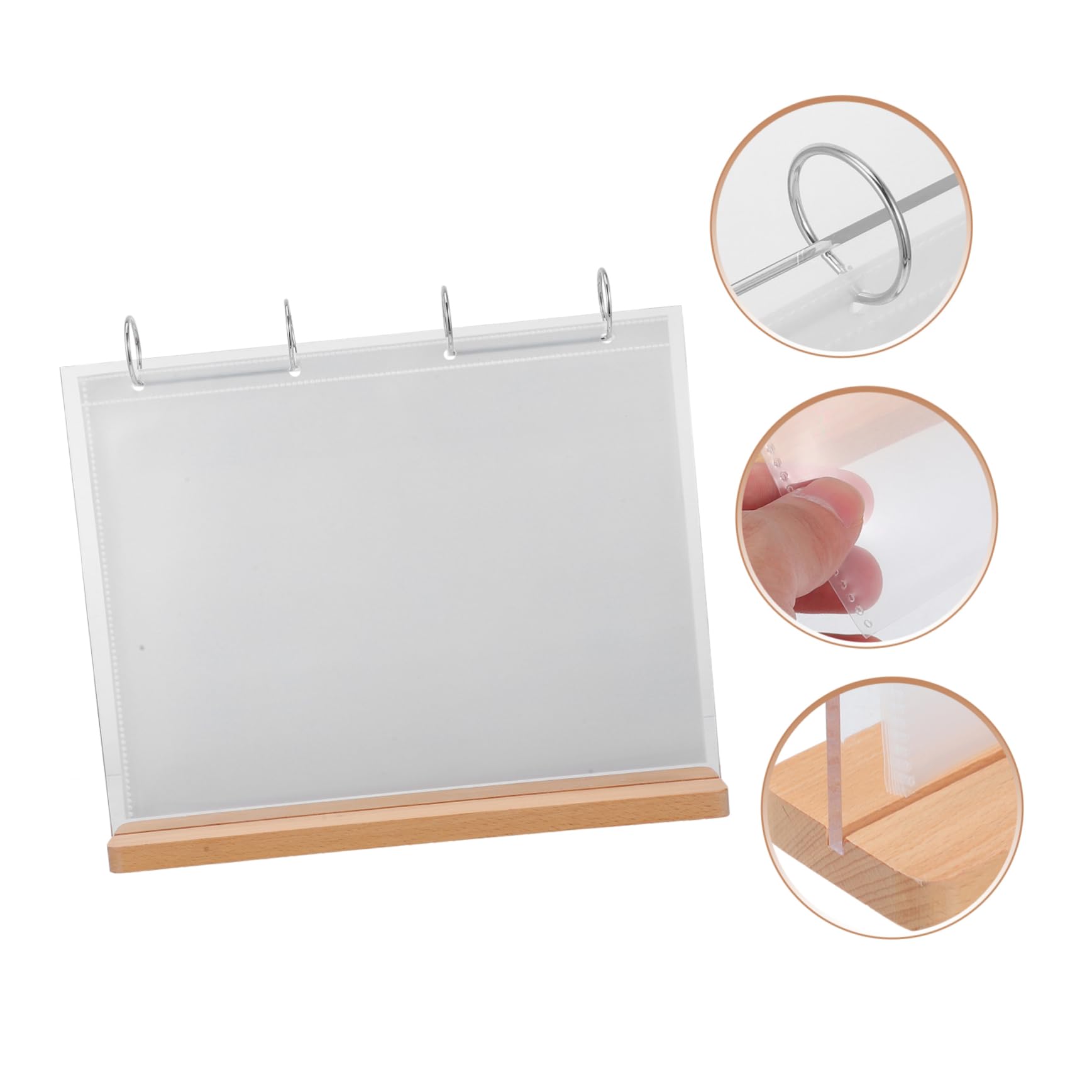 MAGICLULU Expositor de Menús Portacarteles de Sobremesa Transparente para Centro de Mesa Páginas Portacarteles para Menú para Cafeterías y Restaurantes