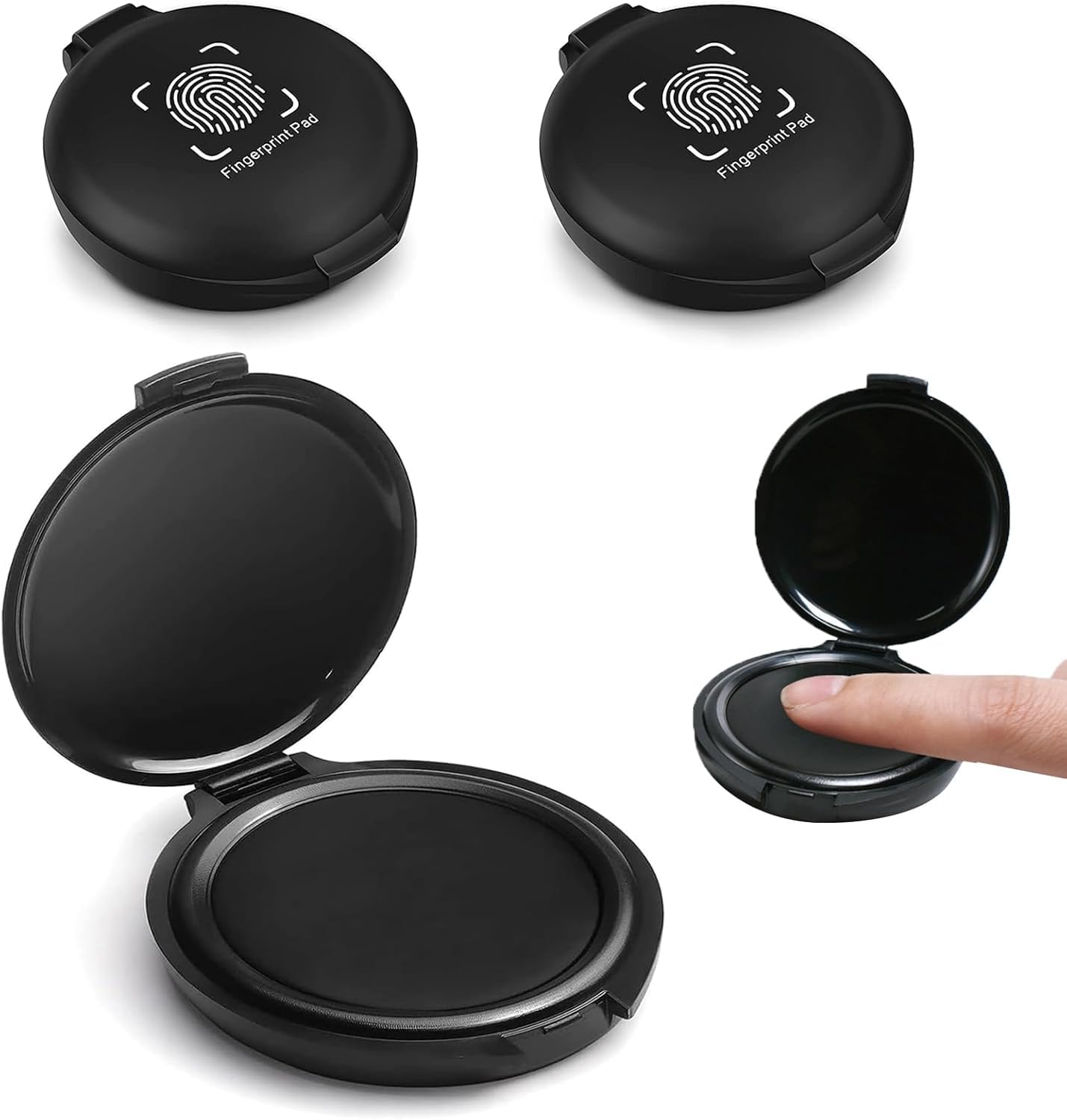 3PCS Fingerprint Ink Pad, Ink Pad, Fingerprint Kit, Fingerprint Stamp Pad for Office, Bank, Security, Law Enforcement