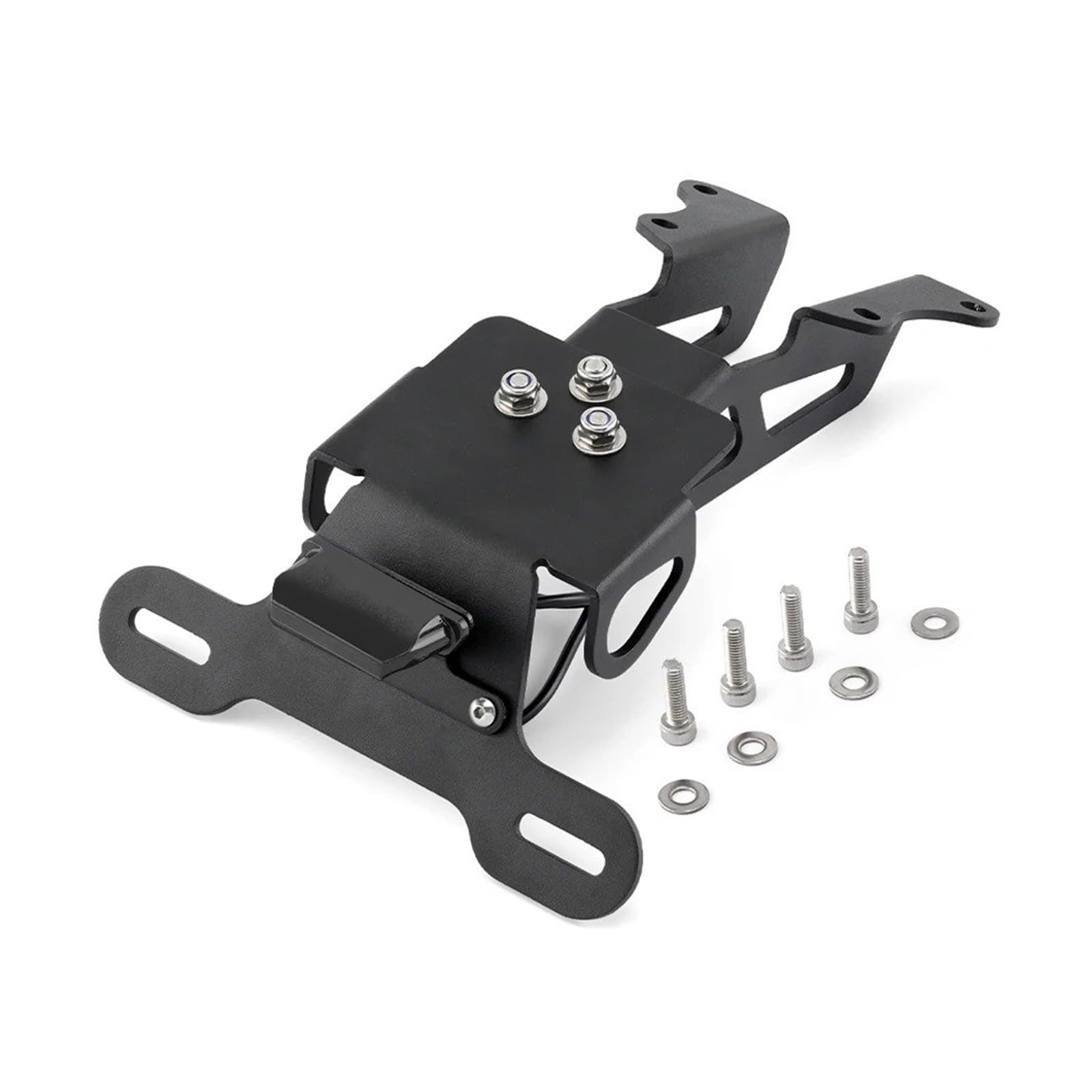 Support plaque Tracer 900 9 GT Plus 700 rigide noir avec éclairage LED étanche