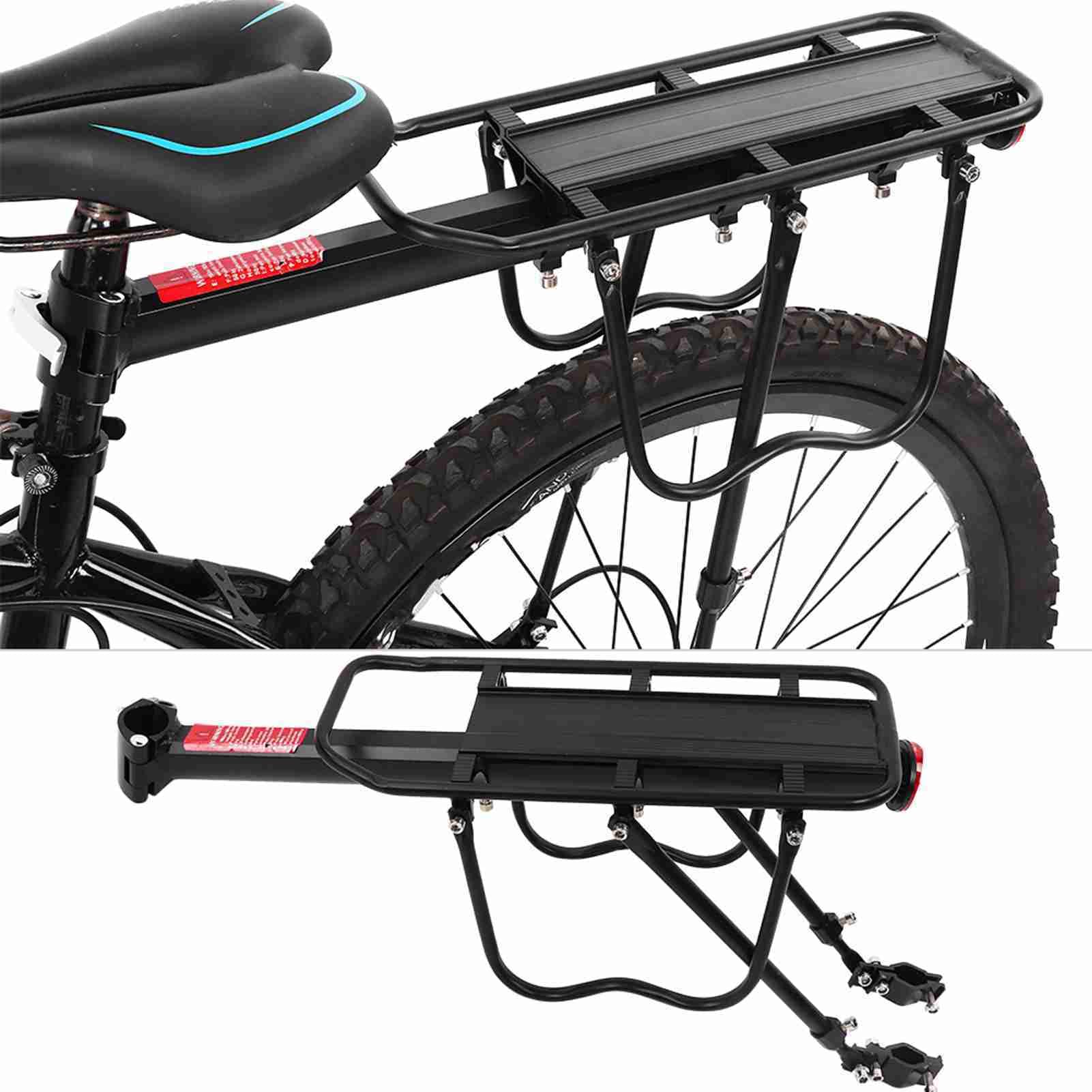 Bagażnik rowerowy, regulowane tylne siedzenie rowerowe ze stopu aluminium, bagażnik rowerowy ze zdejmowanym skrzydłem bocznym, do wyposażenia bagażu, stelaży jeździeckich i przechowywania