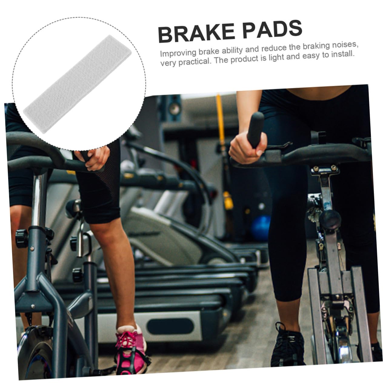 UKCOCO 6 pièces Plaquettes Frein Vélo Intérieur Feutre Patins Frein Silencieux pour Vélo de Fitness Installation Facile