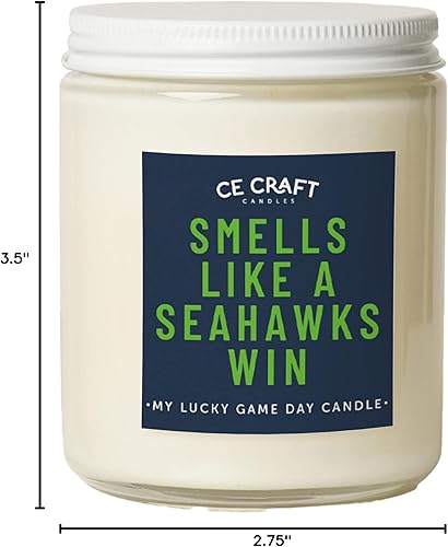 Miniatura 8 de CE Craft - Vela con temática de fútbol, regalo para papá, regalo para hijo, regalo de Washington, vela temática de Seattle, regalo para él (Cactus