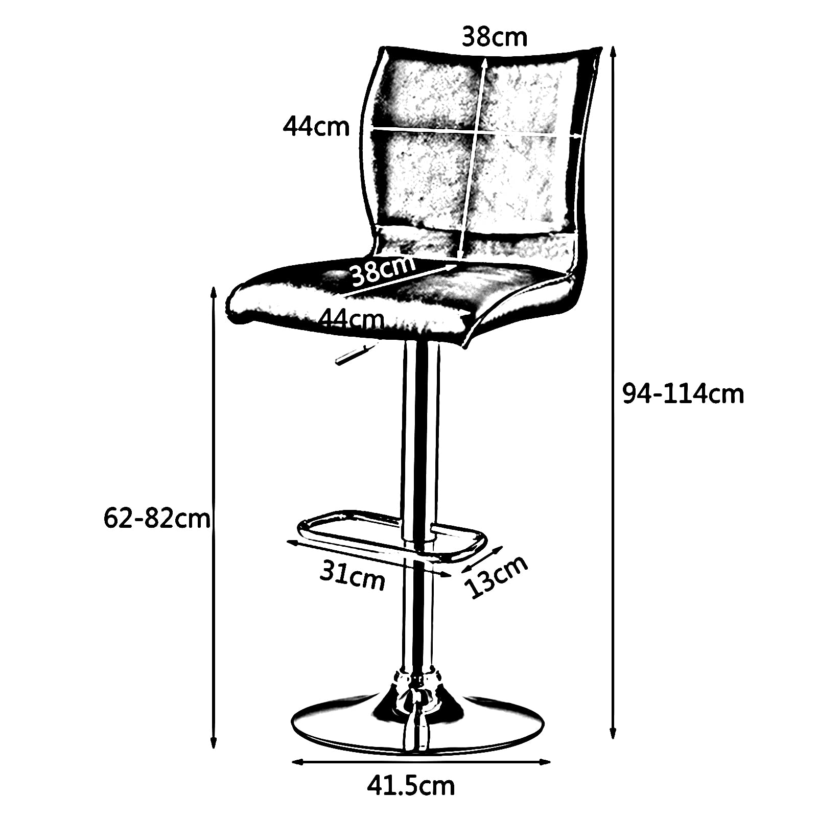 Amazon｜バーチェアスツール 360°回転調整可能、オフィスレセプション
