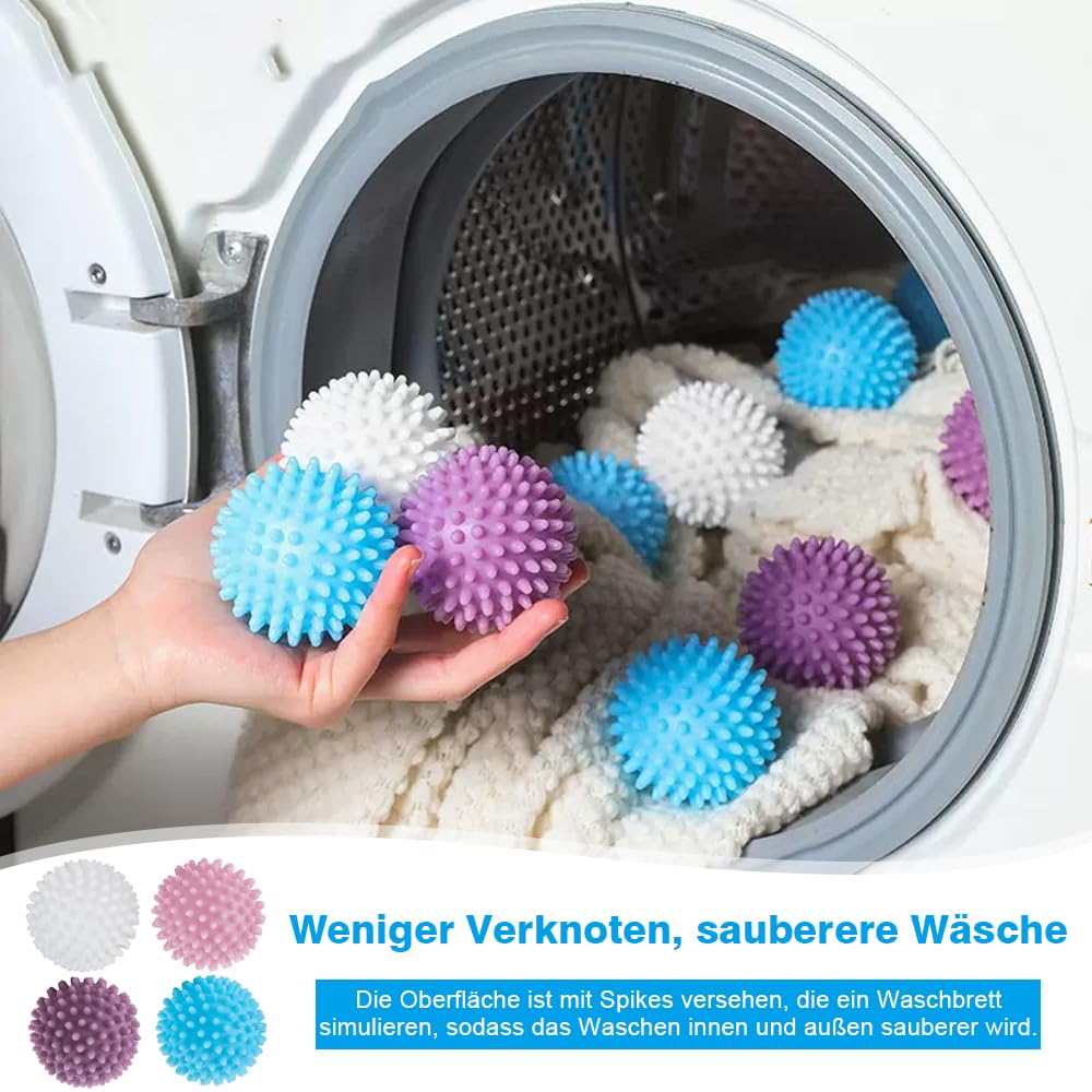 3 Palline Per Asciugatrice Luckaide, Riutilizzabili In PVC, Diametro 6 Cm, Riducono Tempi E Costi, Antigroviglio
