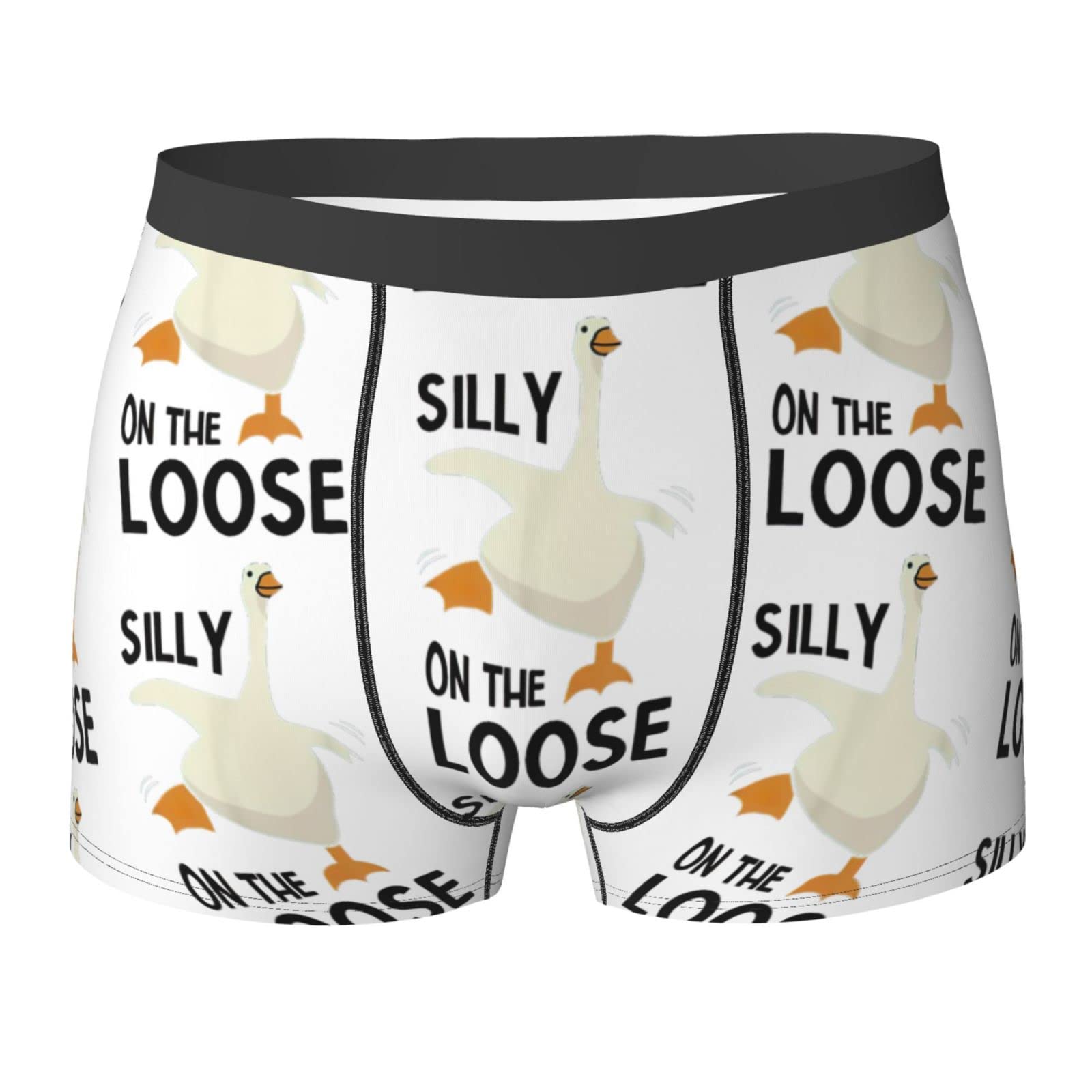 Aooedm Men's As Pic Silly Goose On The Loose Underwear Breathable Boxer Briefs Soft Shorts Comfortable Printed Underwear