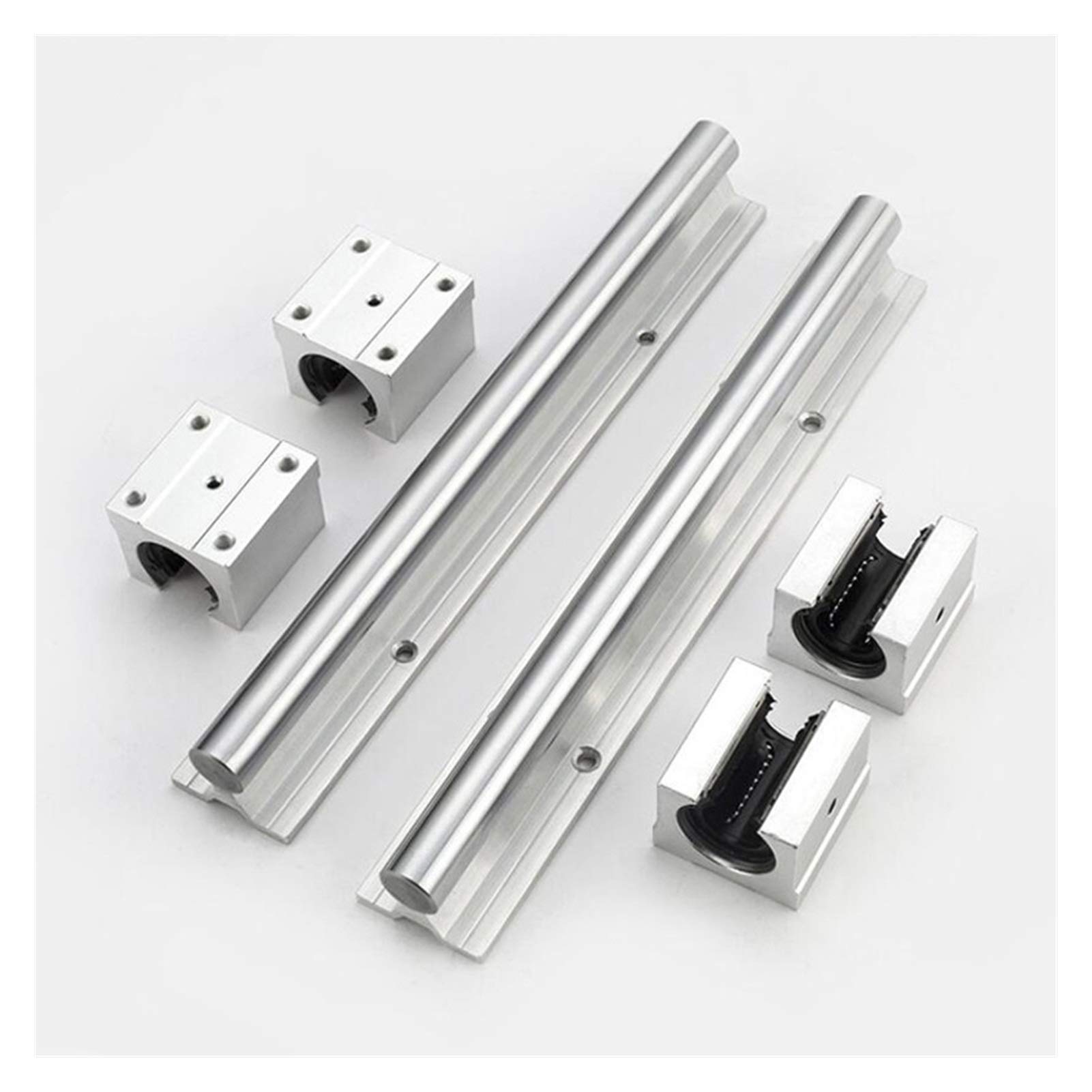 WTEPNQQDI Professional 2pcs SBR12 Linear Rail Guide D12 300 400 500 600 1000 1200 1500mm Shaft 4pcs SBR12UU Bearing Block for CNC(1000mm)