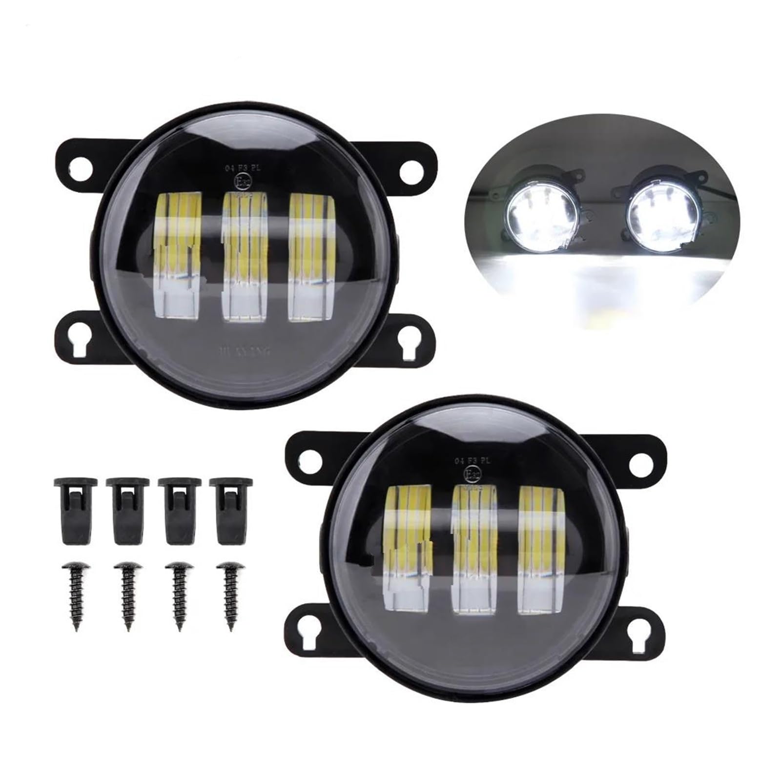 Feu Stop Phares antibrouillard pour Ford pour Focus pour MK7 pour MK2 pour MK3 pour Fusion Phares antibrouillard à LED Accessoires de voiture(Aluminum material A)
