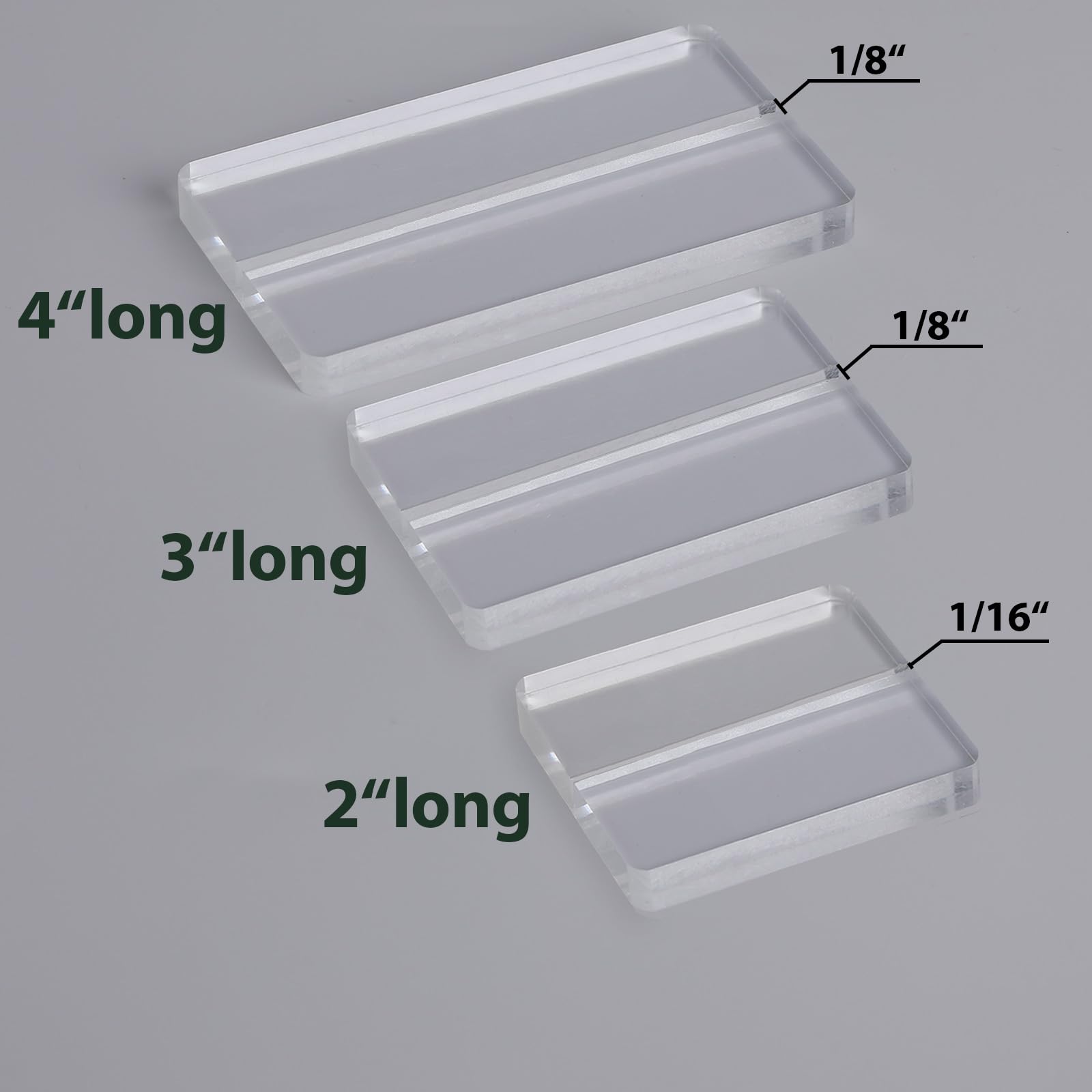 Lot de 12 porte-cartes de table en acrylique transparent de 5,1 cm | Présentoir de cartes en acrylique pour numéros de table, pour mariages, fêtes, restaurants et présentoirs d'entreprise 0,2 cm