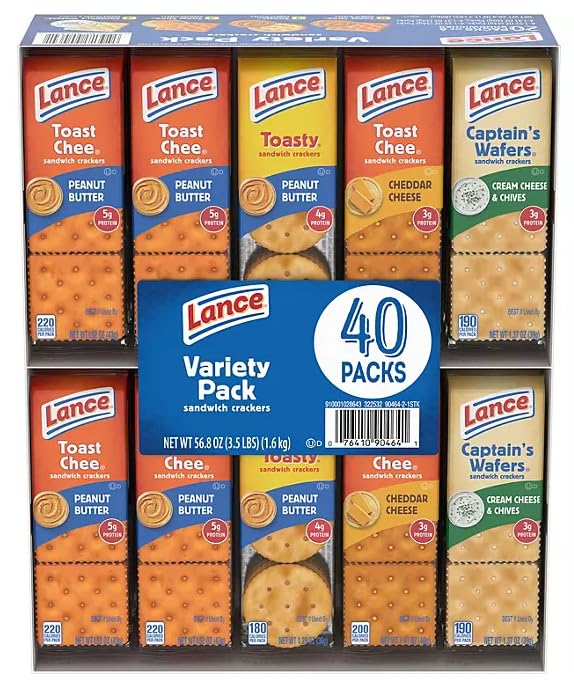 La'nce Variety Pack Sandwich Crackers, 40 pk.
