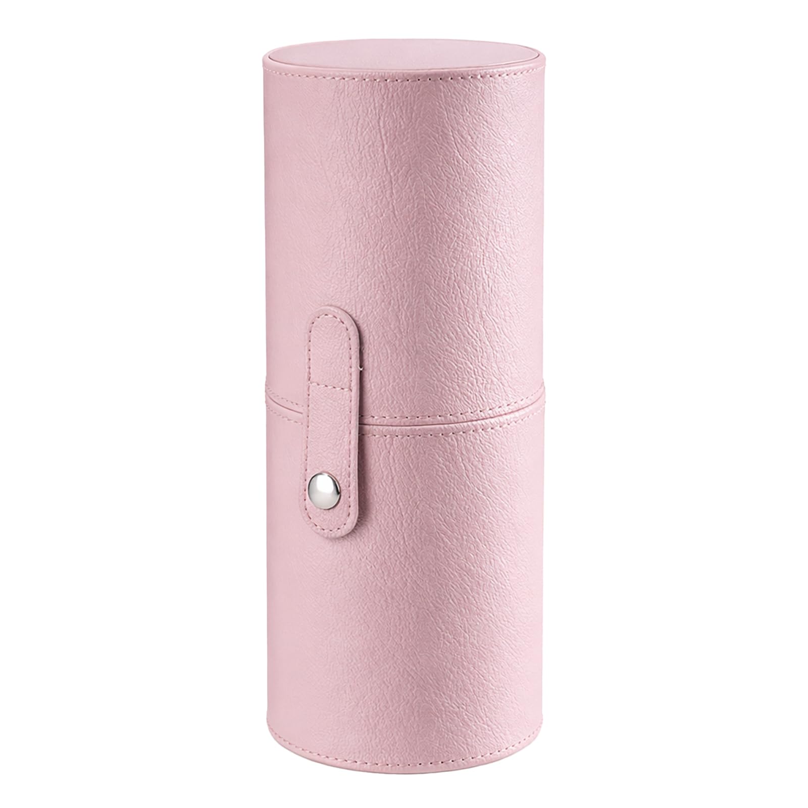 Porta pennelli da trucco da viaggio, rosa, impermeabile, in pelle PU, custodia da viaggio per pennelli portatile antipolvere