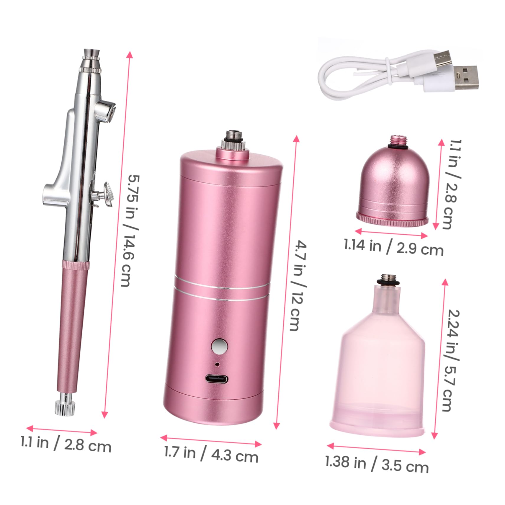 DECHOUS Tragbares Hand Airbrush Nano Sprühgerät Wassernachfüllwerkzeug Leichtes Gesichtsspraygerät für Hautpflege und Reisen