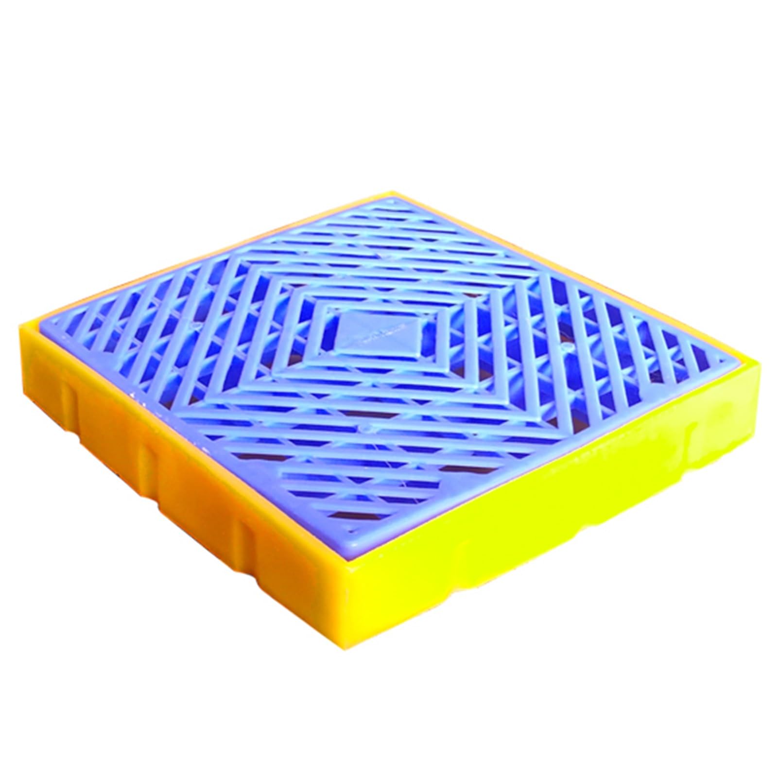 QUSYZD Oil Spill Containment Tray, Leakproof Polyethylene Pallet with Drain Outlet, Stackable Anti-Skid Platform for Oil Drums & Paint Buckets in Warehouses & Facto,12.20x12.20x2.17in/31x31x5.5CM